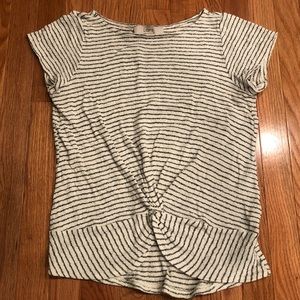 Ann Taylor Loft 100% Cotton Striped Shirt Small